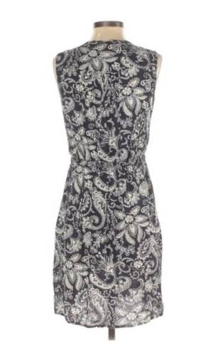 The Loft  Blue Boho Paisley Sleeveless Dress Size S