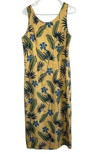 The Moon PINEAPPLE Vintage Floral Silk Maxi Dress