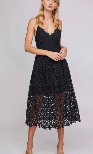 ASTR The Label Black Lace Midi Dress