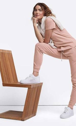 Mate the Label  Organic Terry Classic Jogger in Rose 2X