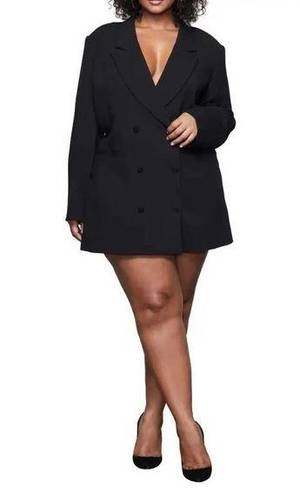 Good American  Executive Black Double Breasted Blazer Mini Dress / Jacket