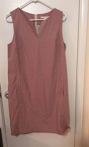 W By Worth  PINK CHECKED SHIFT DRESS WOMENS SIZE 6