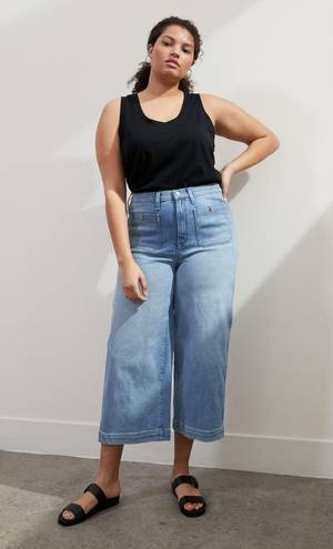 Banana Republic High-Rise Wide Leg Crop Jeans 