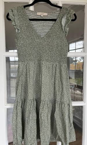 Loft | Green Polkadot Dress