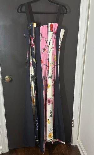 Oscar de la Renta  Mixed Floral Print Poplin Sleeveless Midi Dress NWT Size 6