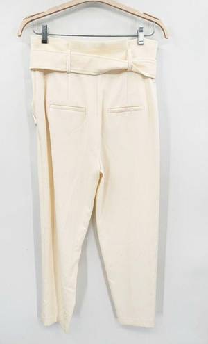 Veronica Beard  Setti Cream Ecru Paperbag Tie Waist Trouser Pants Size 10