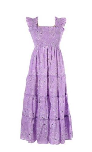 Hill House NWT  x Phenomenal Brigerton Ellie in Lavender Floral Nap Dress XS