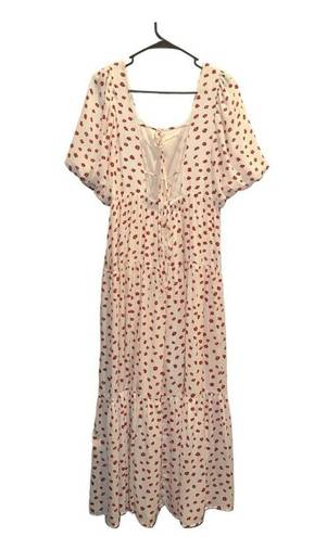 Daisy SISTER JANE UK Red Floral  Tiered Maxi Dress Size L