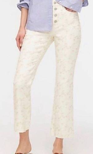 J.Crew  White Floral Jeans