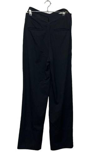 Helmut Lang  High Waisted Relaxed Wool Pant Wool Twill Black Trouser Women Size 0