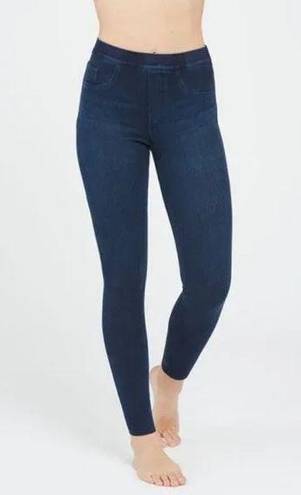 Spanx Jean-Ish Ankle Leggings Jegging Pants Blue Stretch Pull On Size Small  