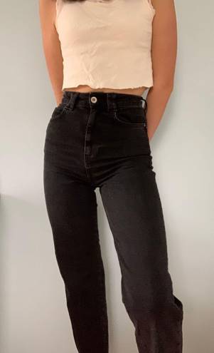 ZARA black wide leg jeans