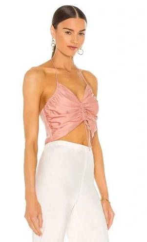 Misha Collection / Revolve Madrona Satin Halter Top in Cantaloupe NWOT