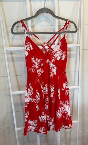Socialite Red Floral Dress