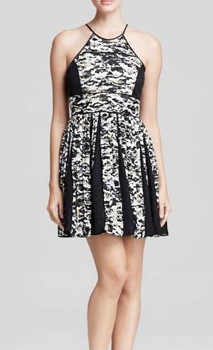 Parker Kerri Tidal Camouflage Pleated Dress XS