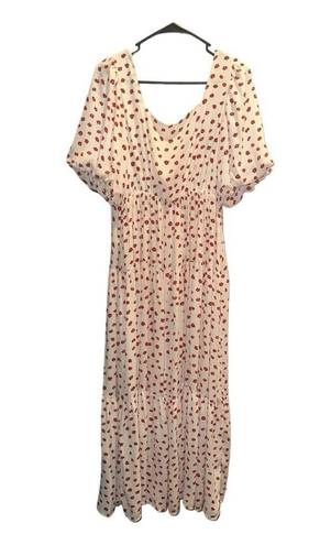 Daisy SISTER JANE UK Red Floral  Tiered Maxi Dress Size L