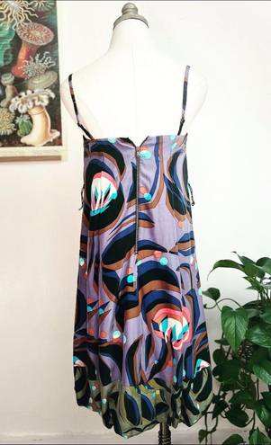 Tracy Reese  Abstract Print Silk Knee Length Bubble Dress size 2 XS