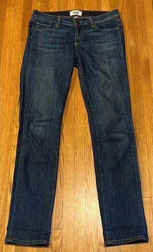 Paige  Women’s Skyline Skinny Stretch Blue Denim 5-Pocket Jeans Size 27