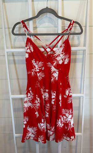 Socialite Red Floral Dress