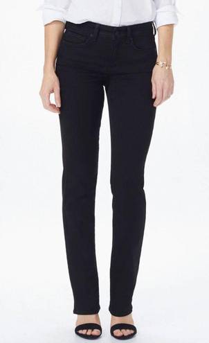 NYDJ  Petite Marilyn Straight Black Jeans