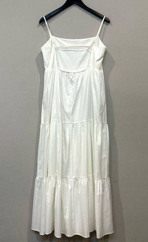 Reformation  East White Organic Cotton Tiered Maxi Dress Large