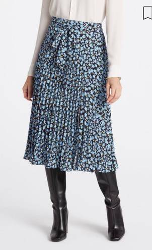 Skies Are Blue Pleated Midi Skirt