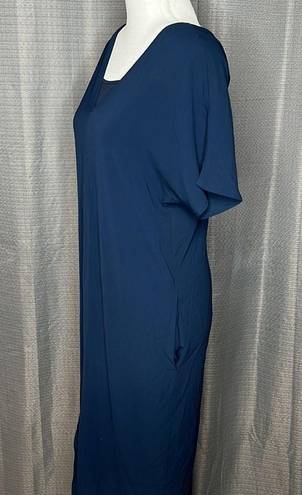 Bobeau  XSmall NAVY BLUE SLIP DRESS NWT