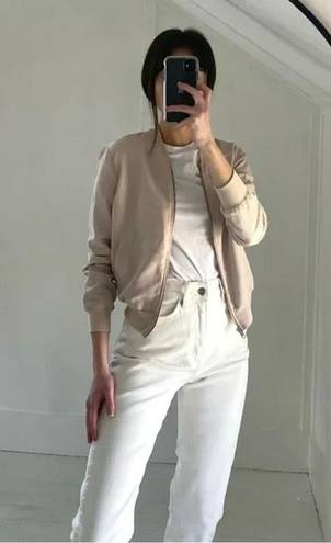 American Apparel Lightweight Bomber Jacket Blush Nude Size S