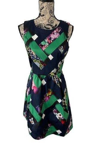 Cynthia Rowley  Floral Colorblock Dress Sz 6