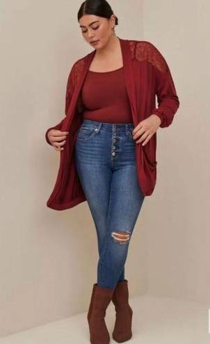 Torrid Red Super Soft Cardigan Top 