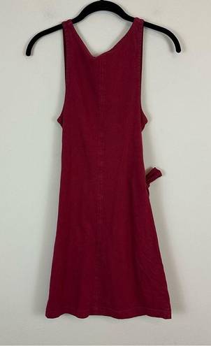 l*space L* | Maroon Red Wildwood Tie Front Racerback Tank Mini Dress Size XS