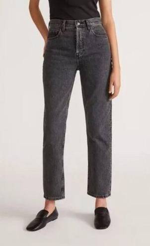 Everlane  The Cheeky Straight Jean in Washed Black Size 27 Crop