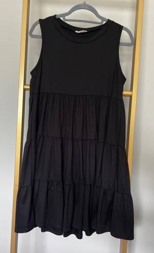 Entro Black Tiered Dress