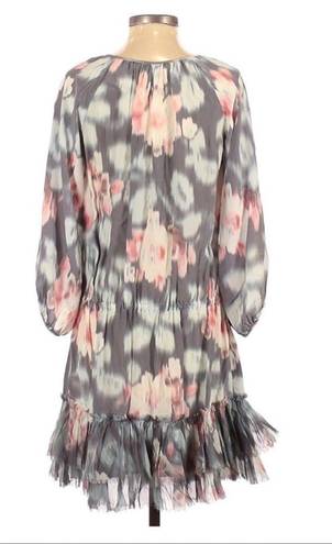 Rebecca Taylor  • Mini Dress • Floral • Medium • Long Sleeve • 100 Silk • Size 8