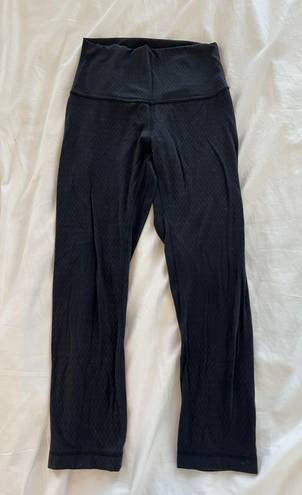 Lululemon black embossed align leggings 23”