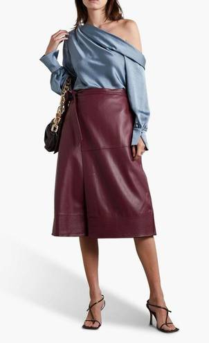 NWT Jonathan Simkhai Bia Vegan Leather Wrap Skirt Size 8