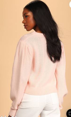 Petal Lulu’s  Warmed Up Blush Flower Stitch Sweater