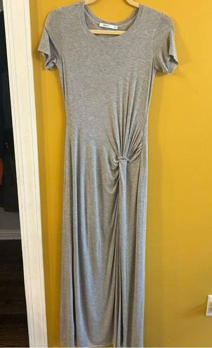 Bailey 44 super soft faux wrap super soft maxi, grey, made in USA, Small