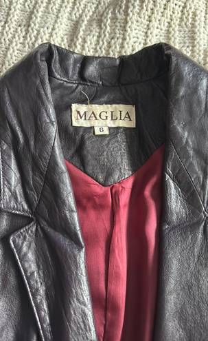 Vintage Leather Jacket Purple