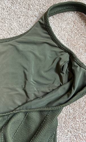 Aerie Dark Green Cheeky One Piece  Swimsuit   Size Large