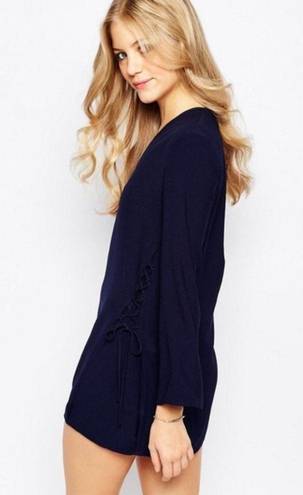 Finders Keepers  Fly Away Tie Side Mini Dress in Navy by ASOS