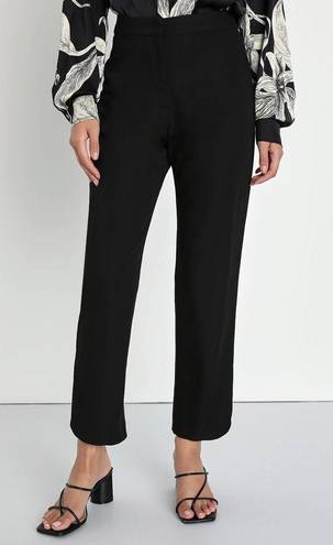 Lulus Lulu’s Everyday Success Black Straight Leg Trouser Pants