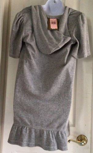 Juicy Couture  Pam & Gela Heather Janey Terry Fashion Gray Hooded Cover Up Dress