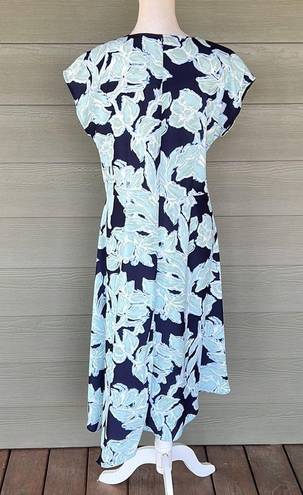 Natori  Shibori Floral - Fluid Crepe Drape Dress