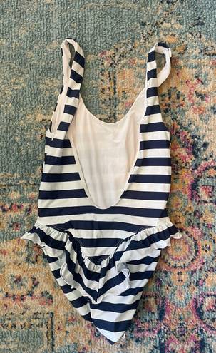 Beach Riot Stripped Ruffle One Piece