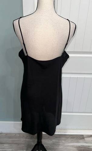 Reiss  women’s black satin and lace mini slip dress size 10