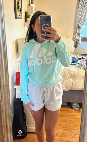 Adidas Logo Cropped Hoodie