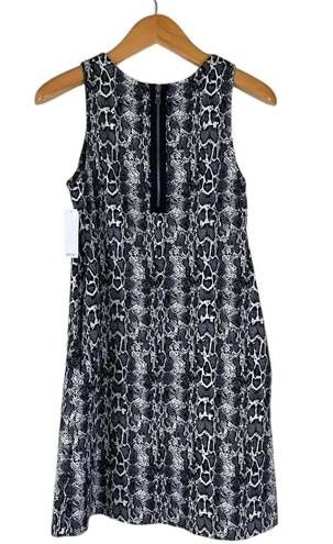 Karen Kane Women's Sleeveless Snake Printed A-Line Dress (Small, Black/White)