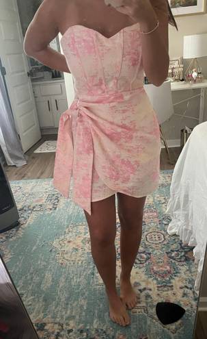 Boutique Pink Cocktail Dress Size L