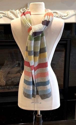 Etcetera Mindy Scarf Angora Lambswool Nylon Viscose Cashmere Cozy Striped New